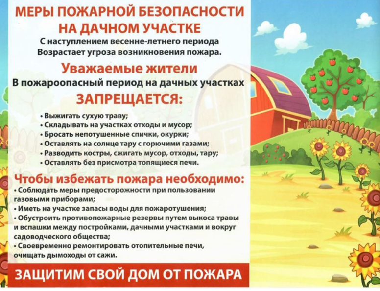 Пожарная безопасность на дачных участках.